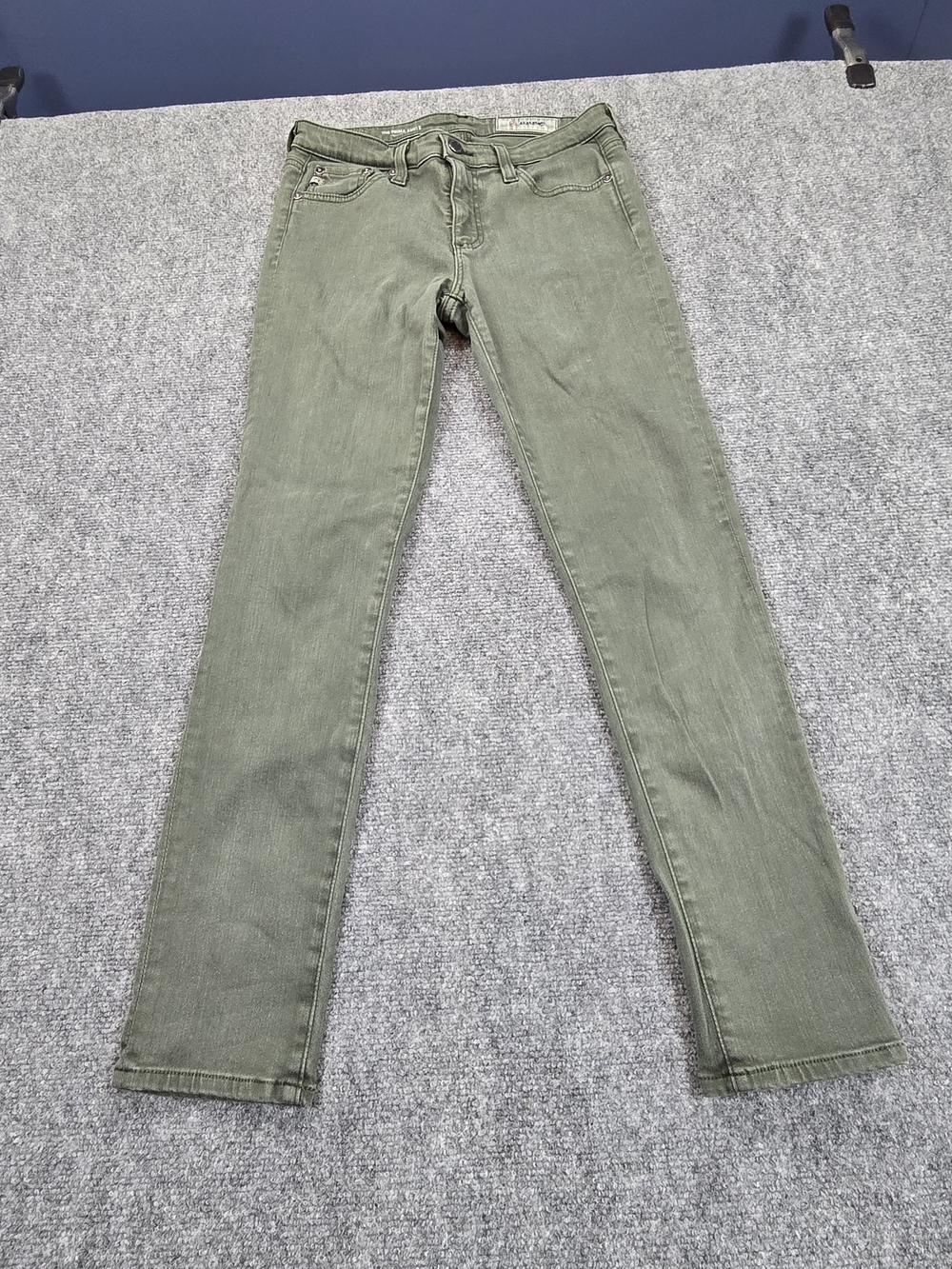 AG Adriano Goldschmied Prima Ankle Jeans Womens 26 Olive Green Cigarette Skinny